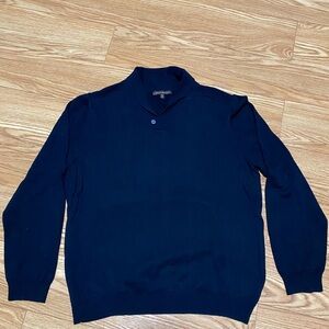 Chatham Road One Button V-Neck Navy Sweater for Men